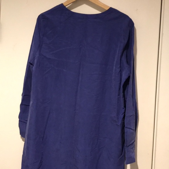 Purple soft silk-like dress - Picture 6 of 7